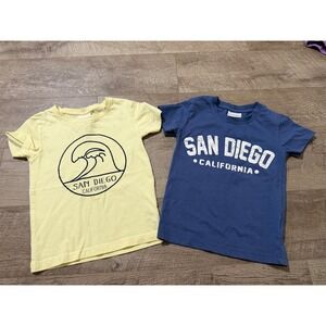 Southern Spirit San Diego California Graphic T-Shirt Set Yellow Blue Kids S 5/6